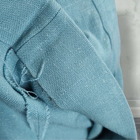 Vintage 60s Matching Midi Skirt Set Size 8 Button Back Top Linen Blend Mod - Picture 14 of 15